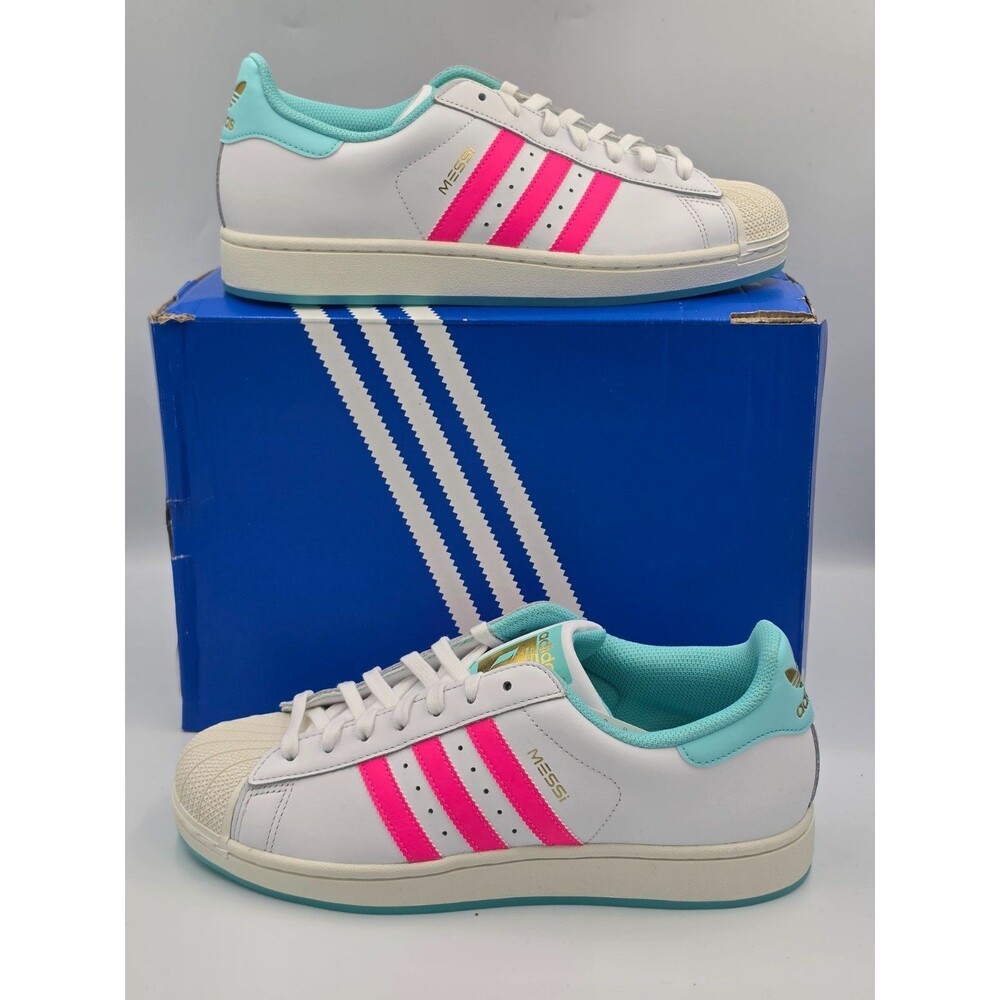 Adidas Superstar Messi Men’s 10 Women’s 11 Aurora Radiante Pink Aqua JR1979 NIB